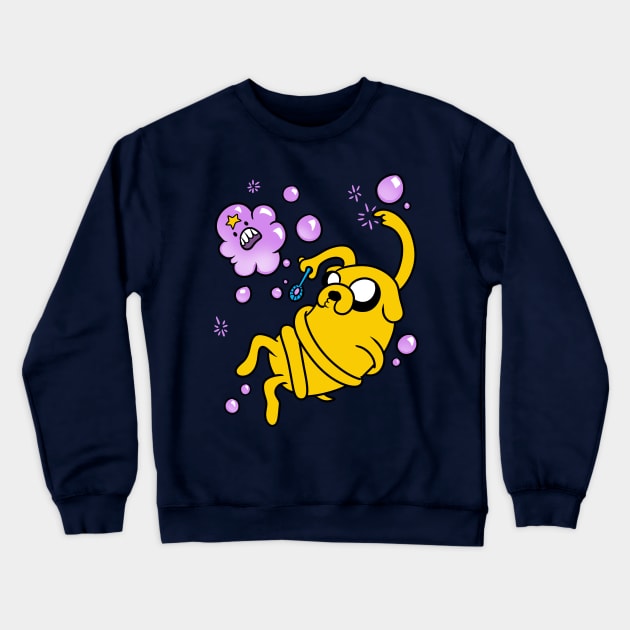 playing with bubbles Crewneck Sweatshirt by tiranocyrus